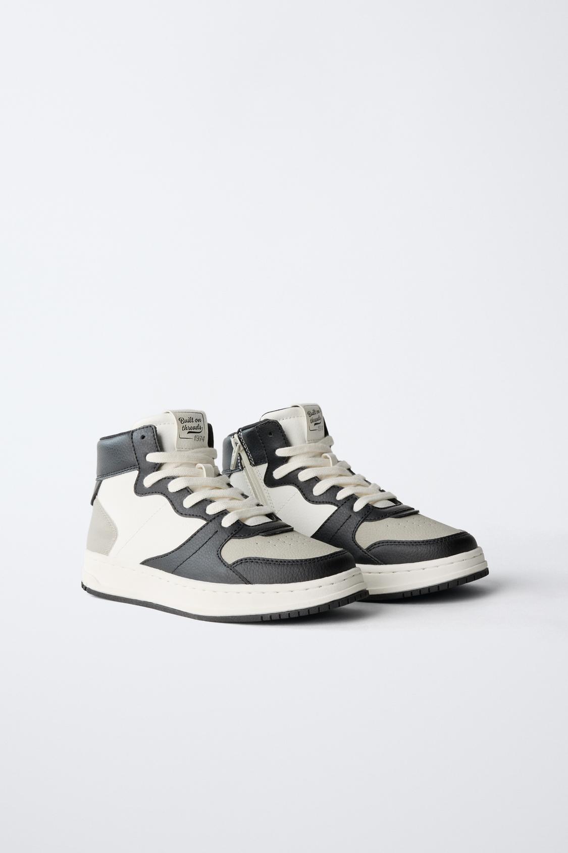 Contrast High-Top Sneakers