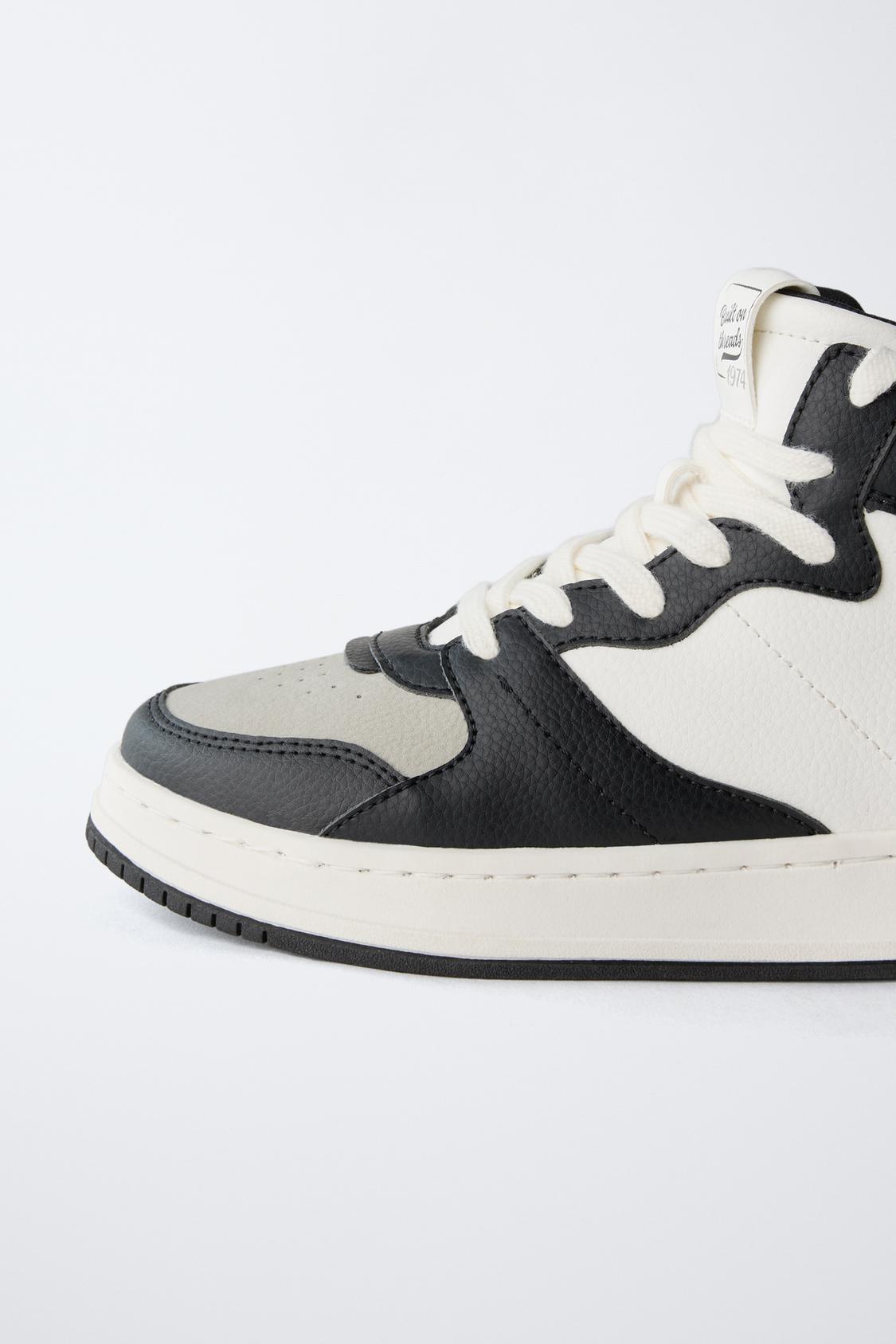 Contrast High-Top Sneakers
