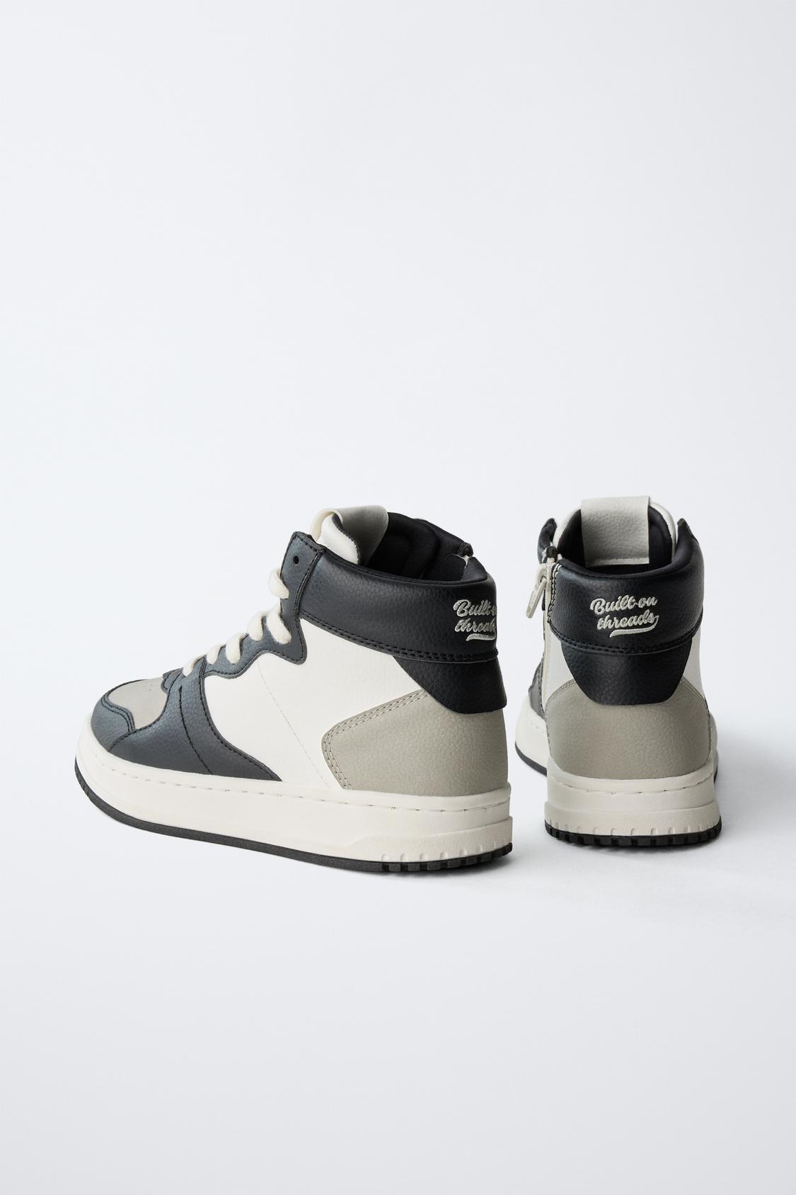 Contrast High-Top Sneakers