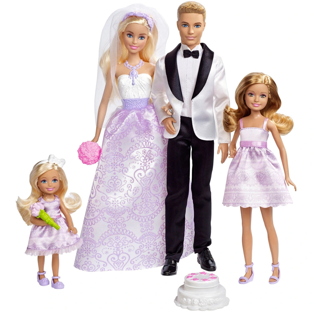 Barbie Wedding Gift Set Dolls 4 Pack