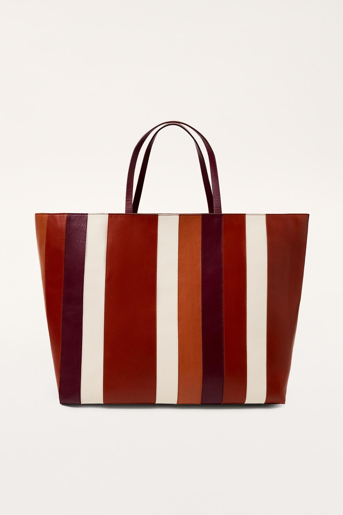 LEATHER STRIPE MAXI SHOPPER LIMITED EDITION