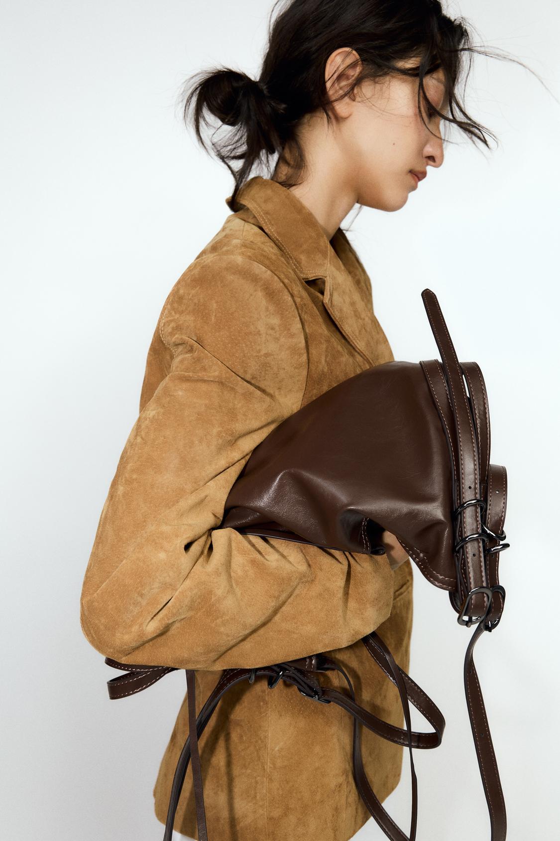 BUCKET BAG WITH BUCKLE DETAIL