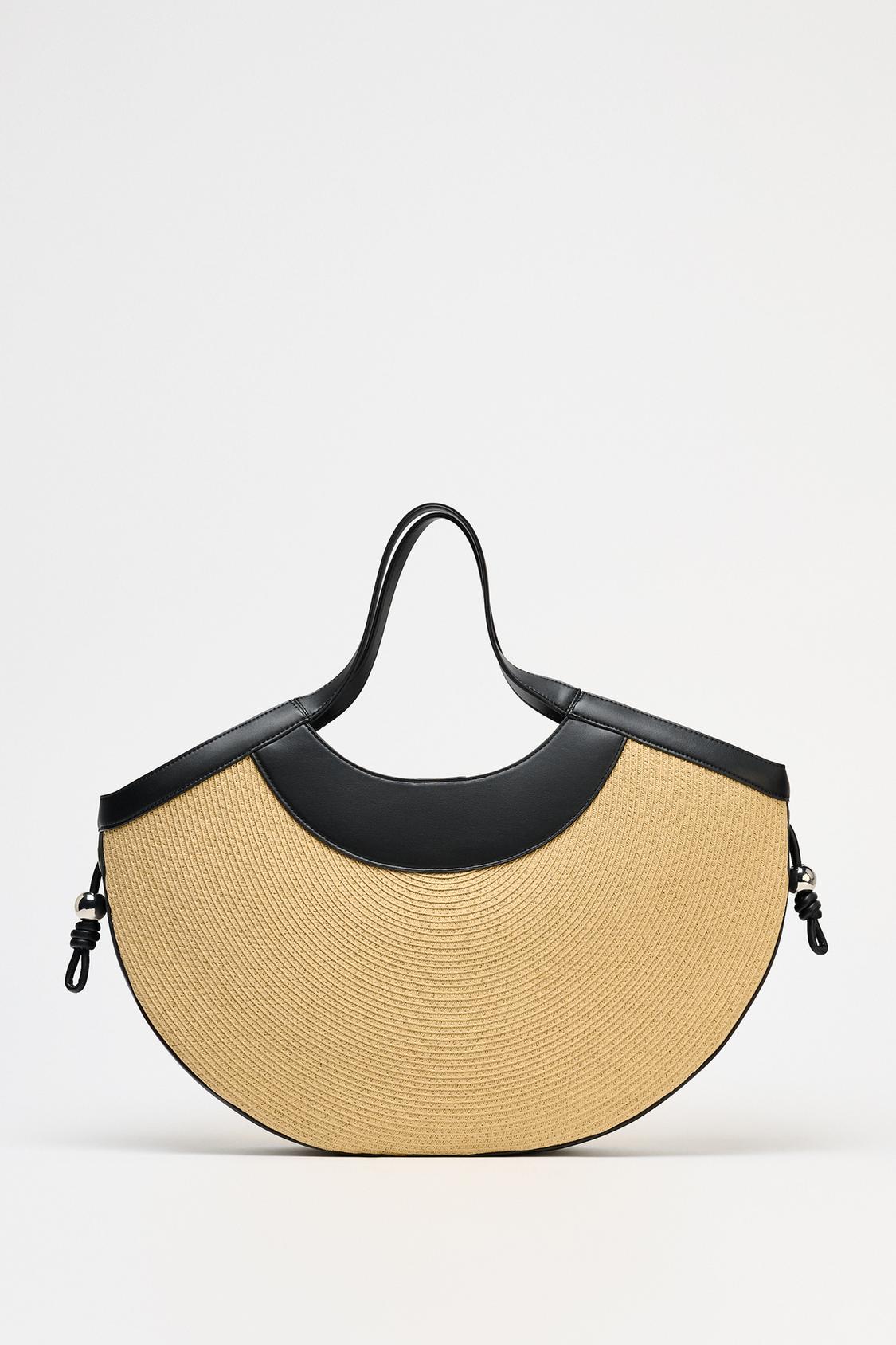 RAFFIA EFFECT TOTE BAG