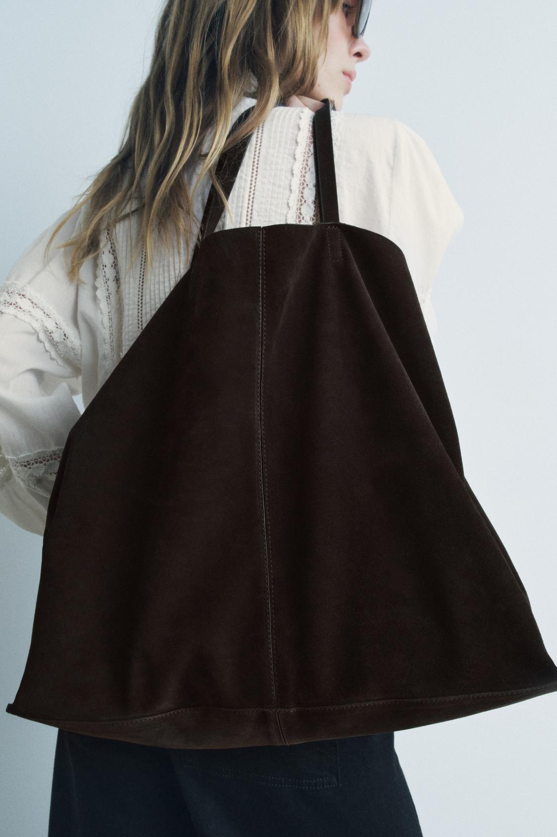 SUEDE MAXI TOTE BAG