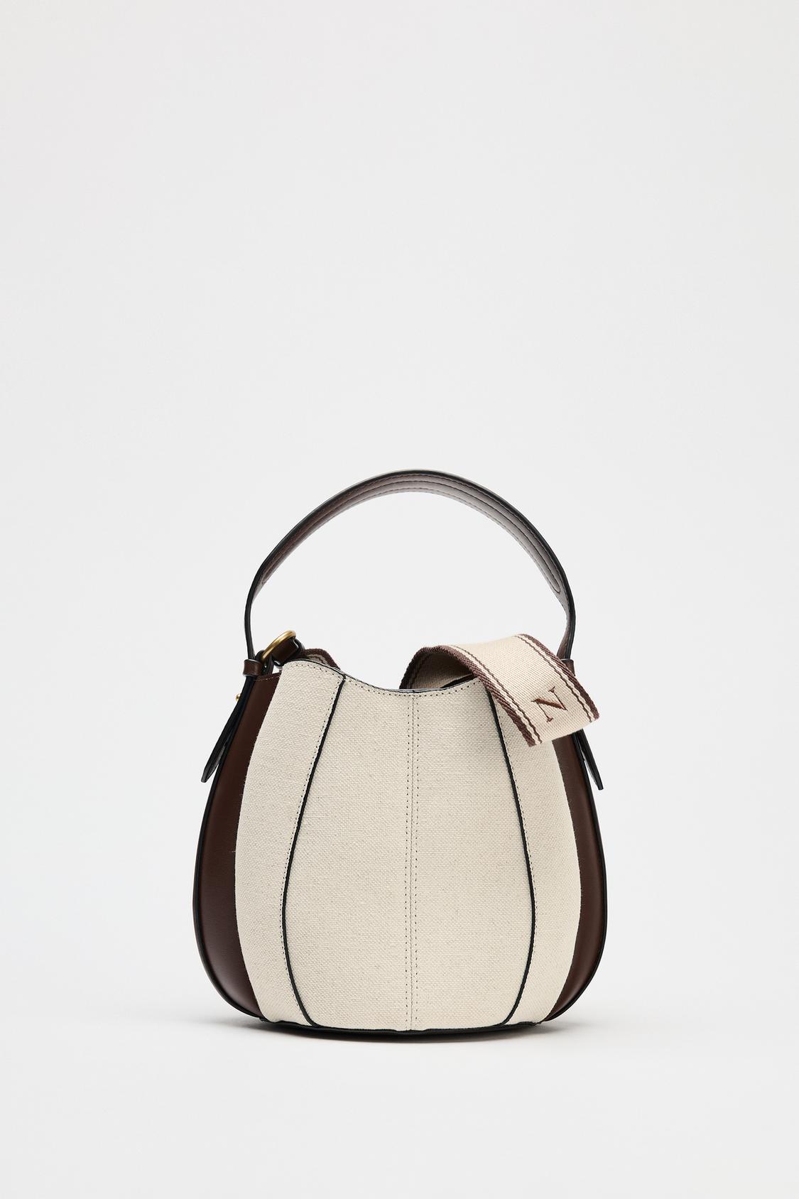 TOPSTITCH BUCKET BAG