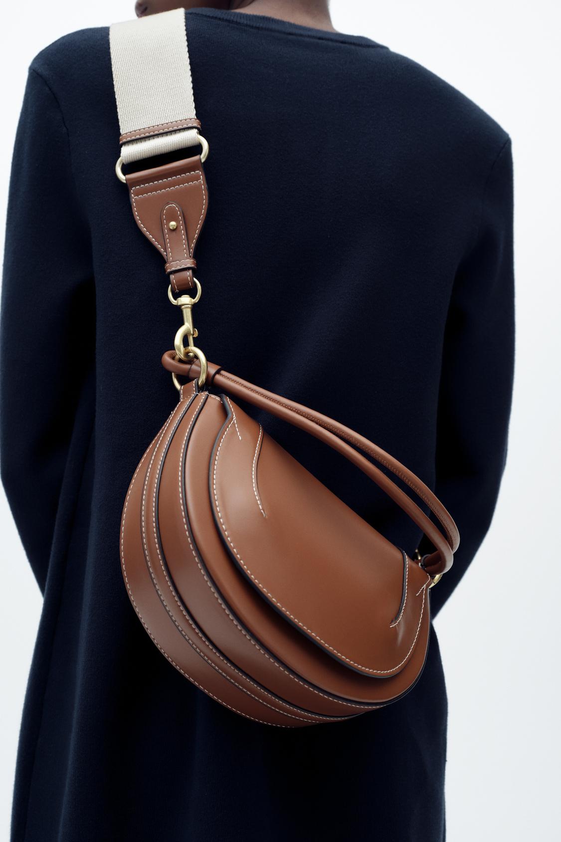 CANVAS STITCH DETAIL CROSSBODY BAG