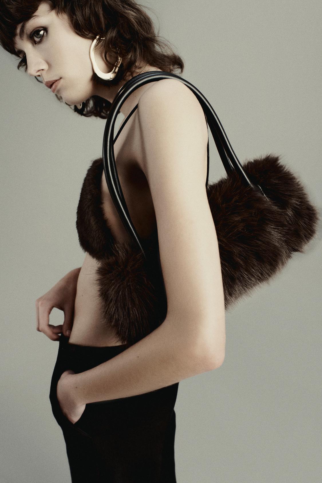 LIMITED EDITION FAUX FUR SHOULDER BAG