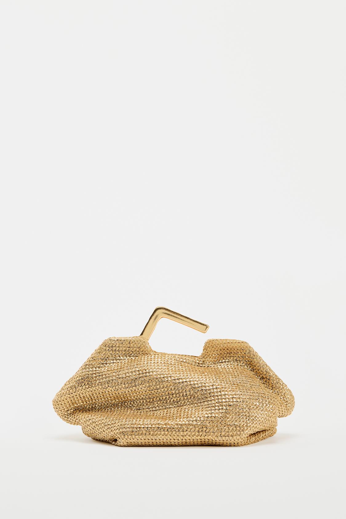 GOLD-TONE METAL HANDLE BAG