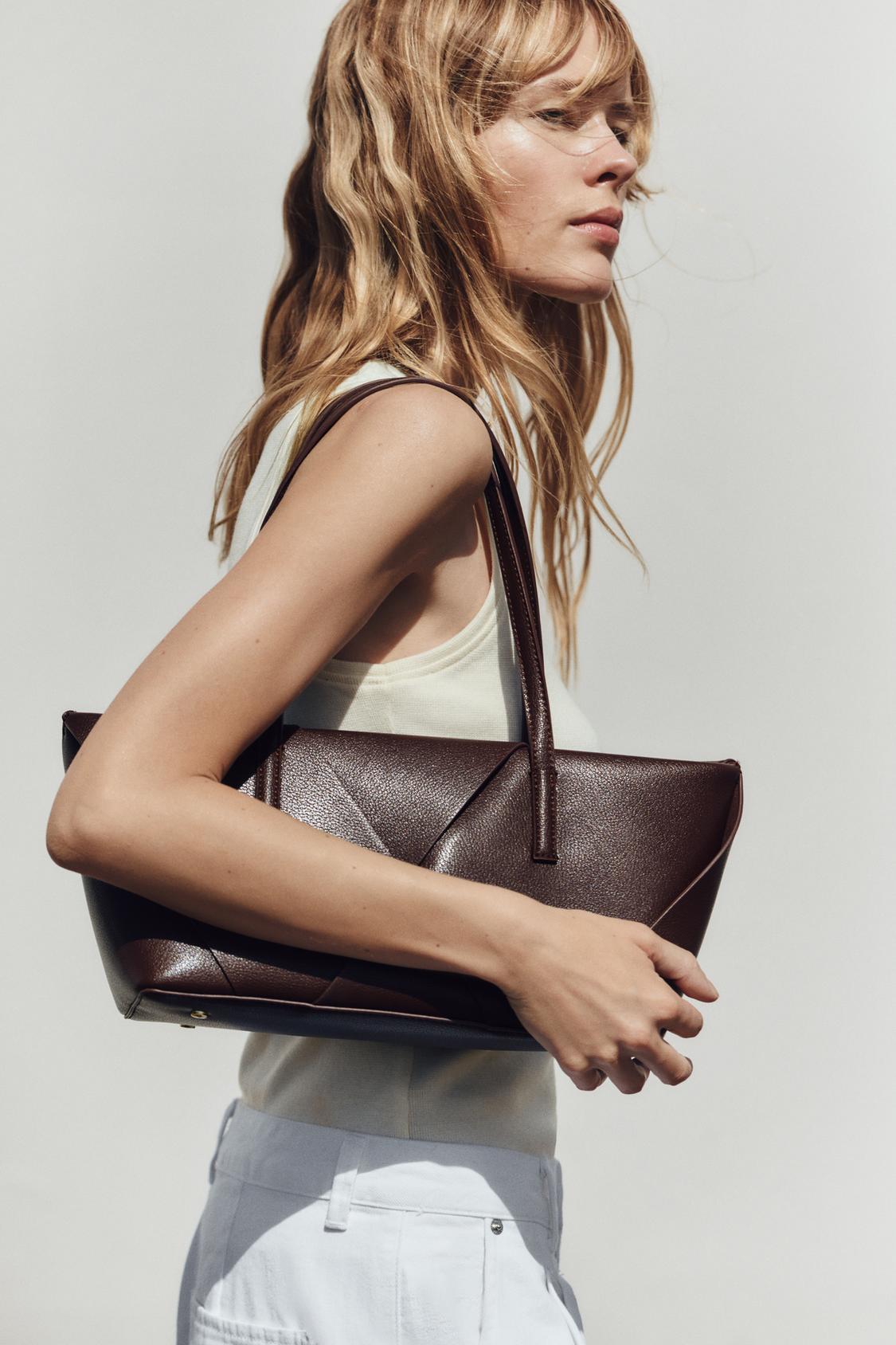 WOVEN ELONGATED HANDBAG