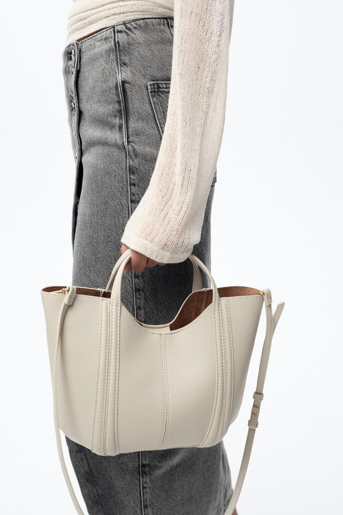 MINI CITY BAG WITH TOPSTITCHING