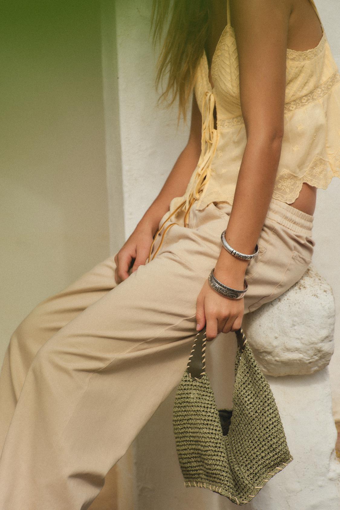 BRAIDED TOP MINI BAG