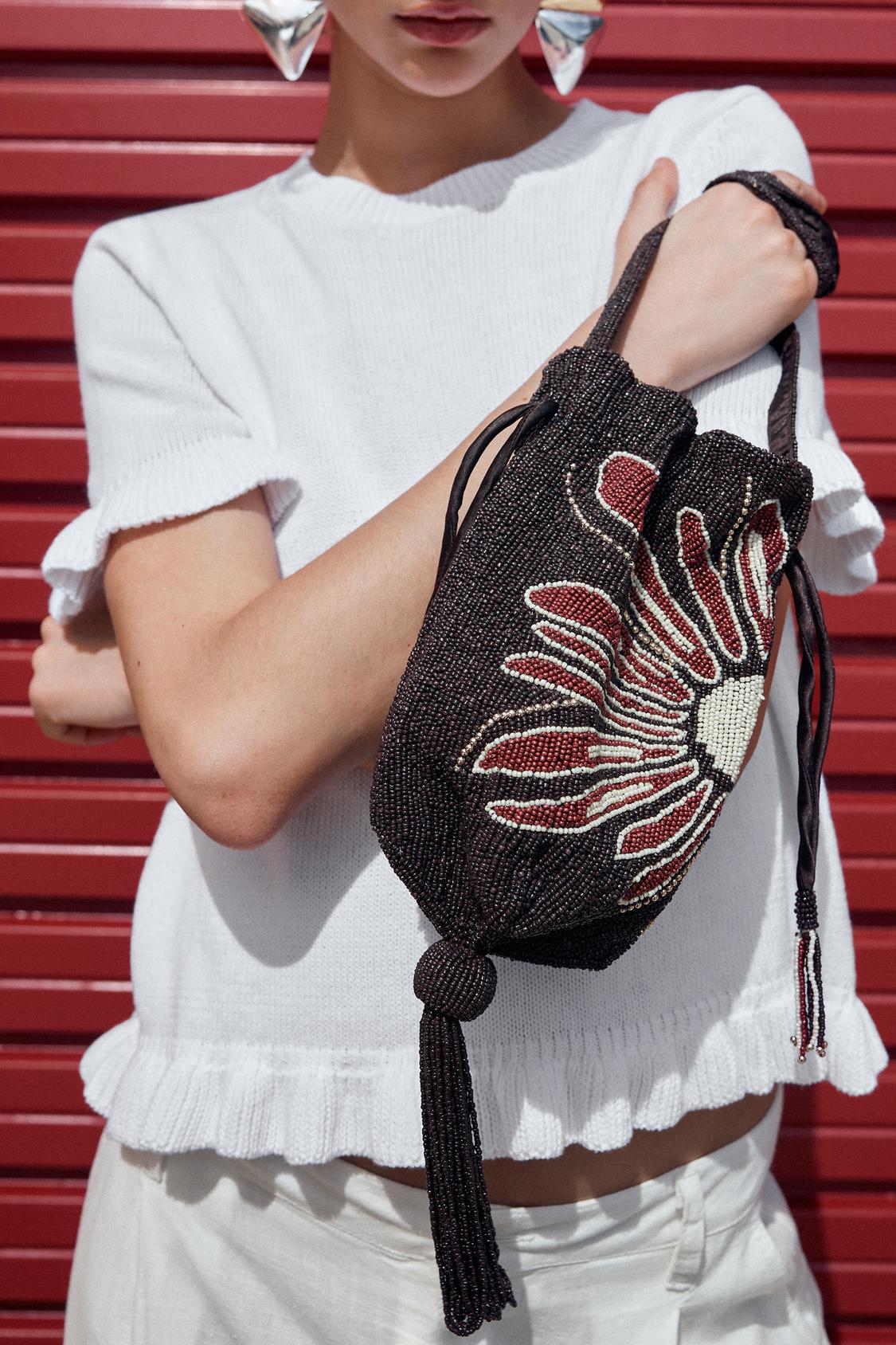 MINI FLORAL BUCKET BAG