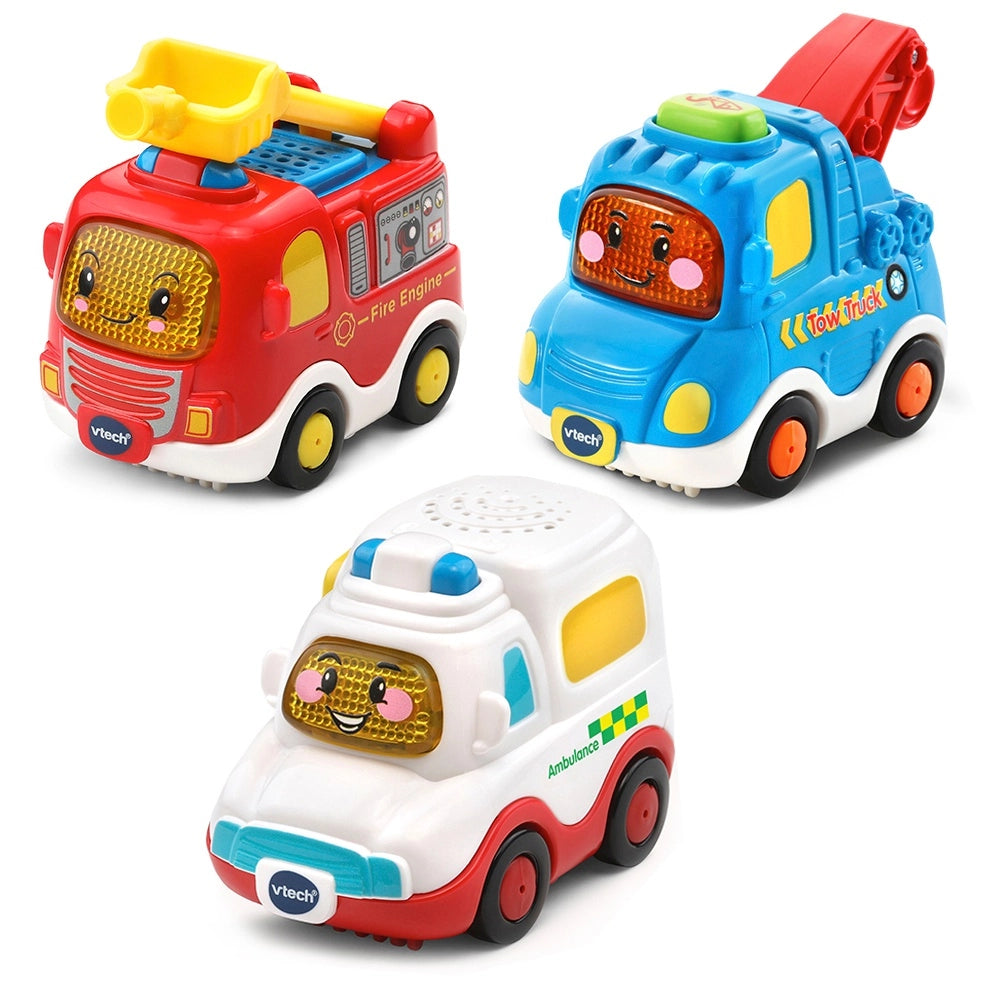 VTech Toot-Toot Drivers Toy Cars Emergency Vehicles 3 Pack