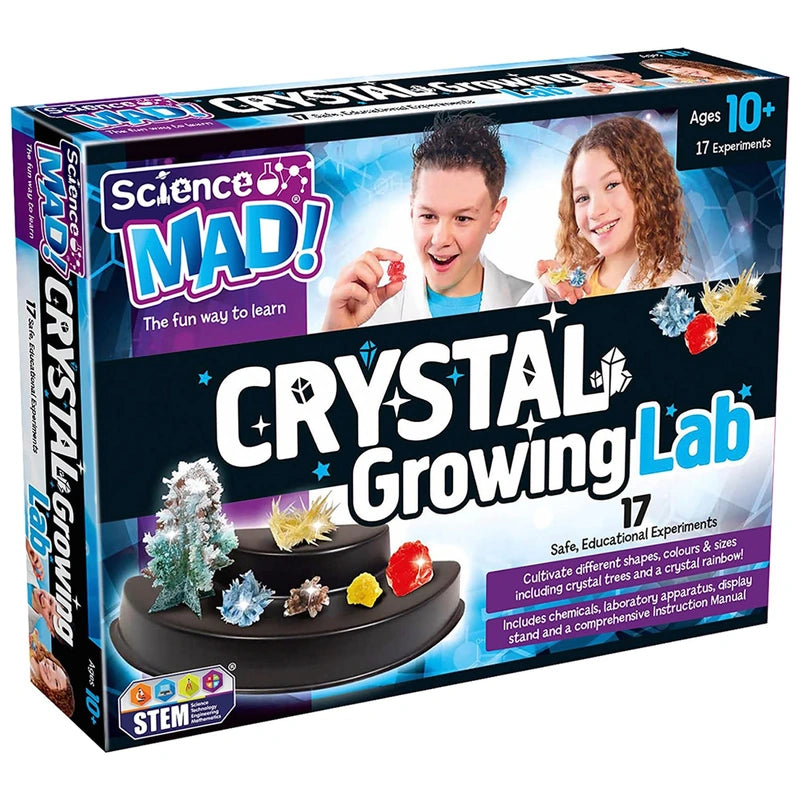 Science Mad! Crystal Growing Lab 17 Science Experiment Kit