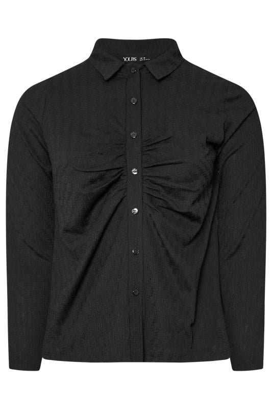 LIMITED COLLECTION Curve Black Textured Button Through Shirt