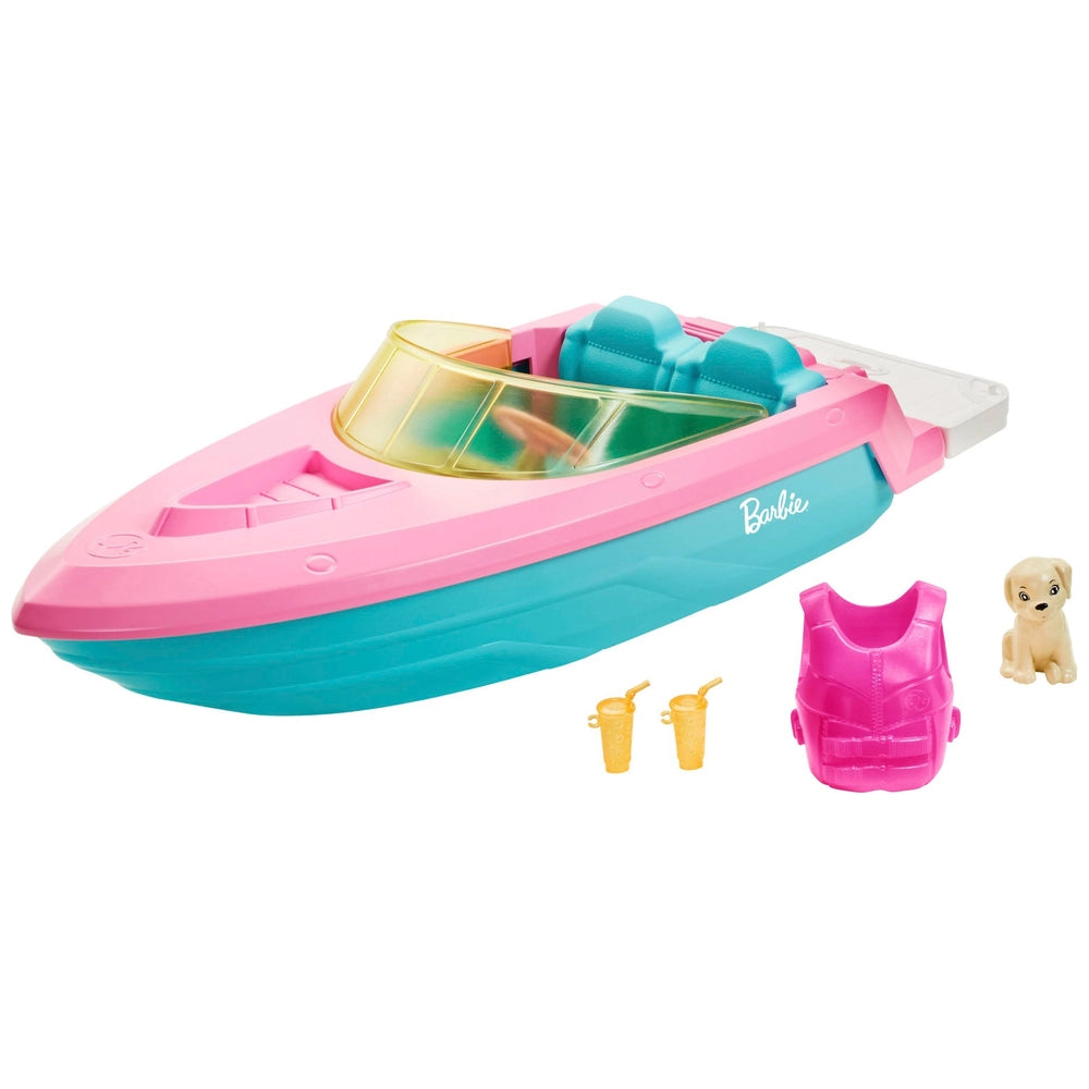 Barbie Boat with Puppy and Accessories