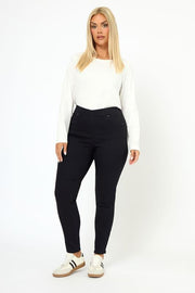YOURS FOR GOOD Curve Black Pull On Stretch JENNY Jeggings