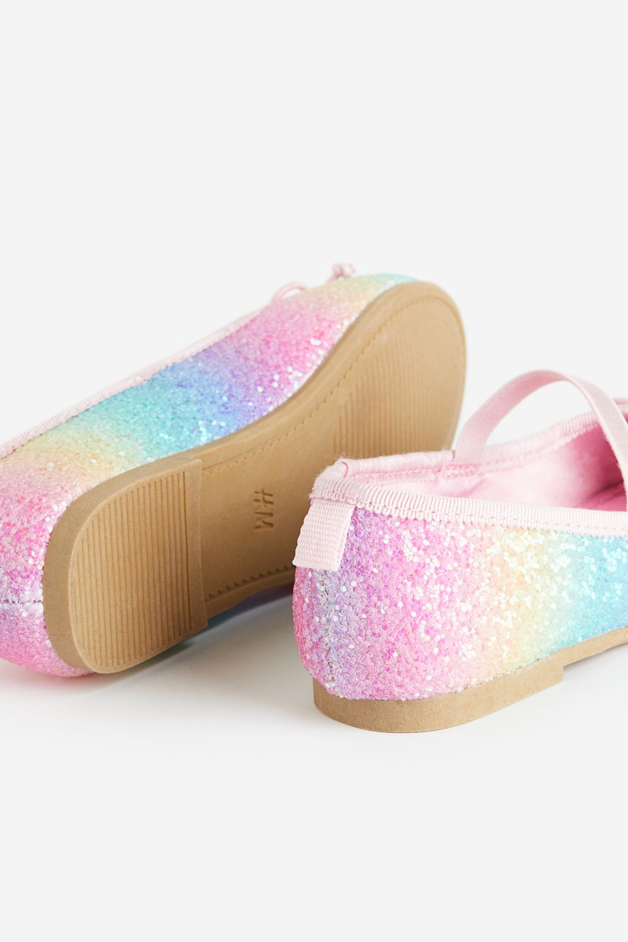 Appliquéd ballet pumps