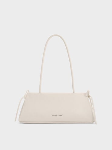 Hazel Bow Elongated Trapeze Shoulder Bag
