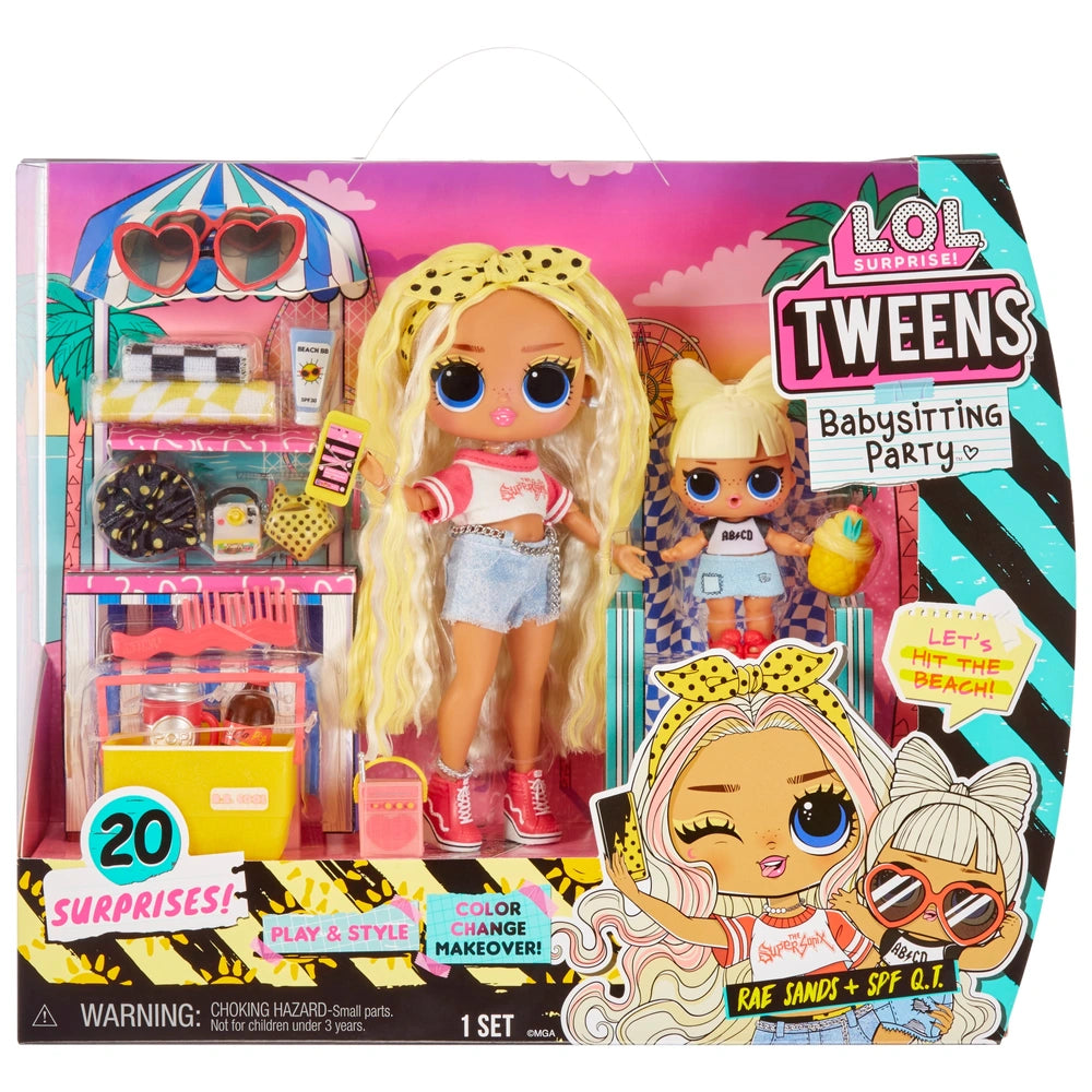 L.O.L. Surprise! Doll Tweens Babysitting Party Rae Sands and SPF Q.T.