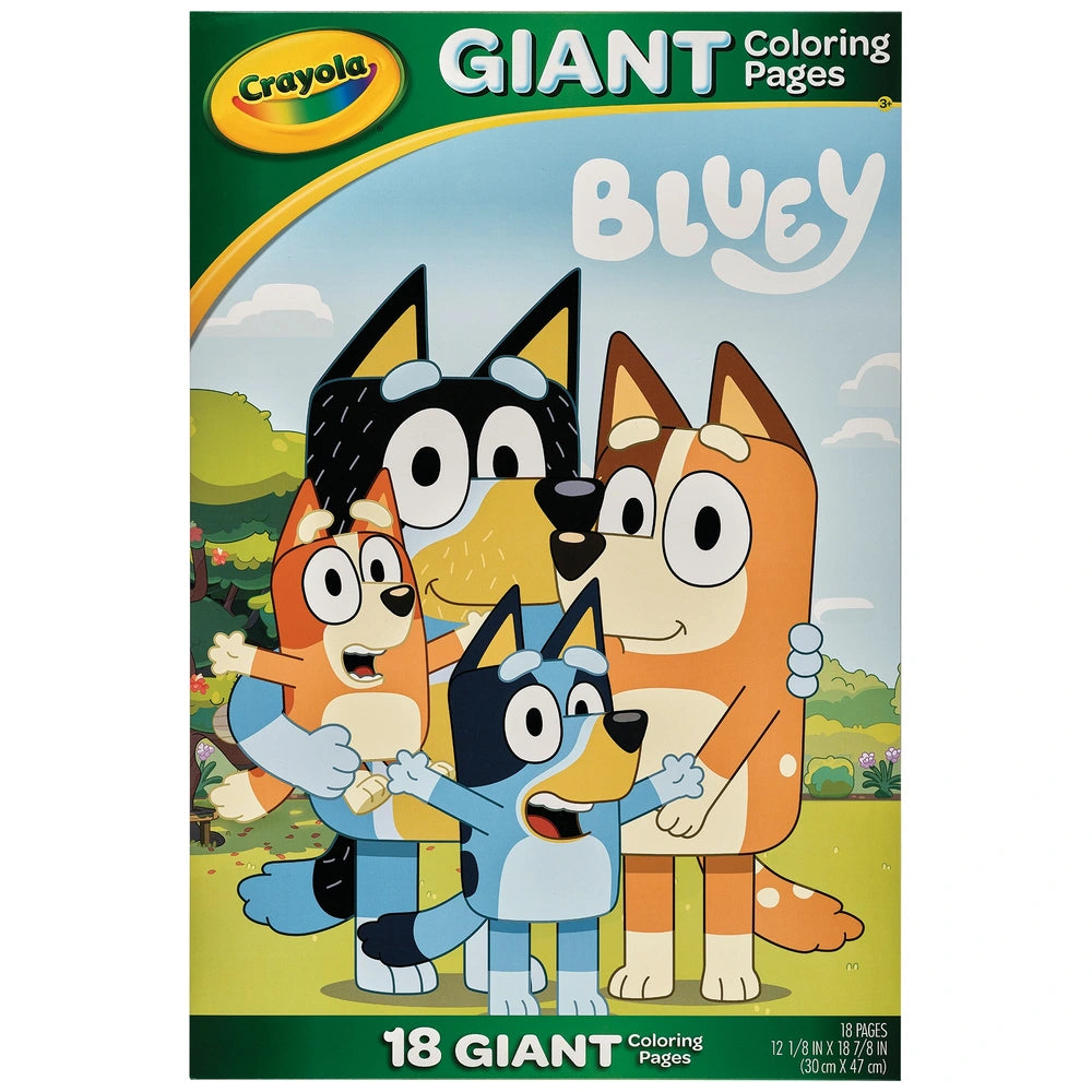 Crayola Bluey Giant Colouring Pages Book with 100 Stickers