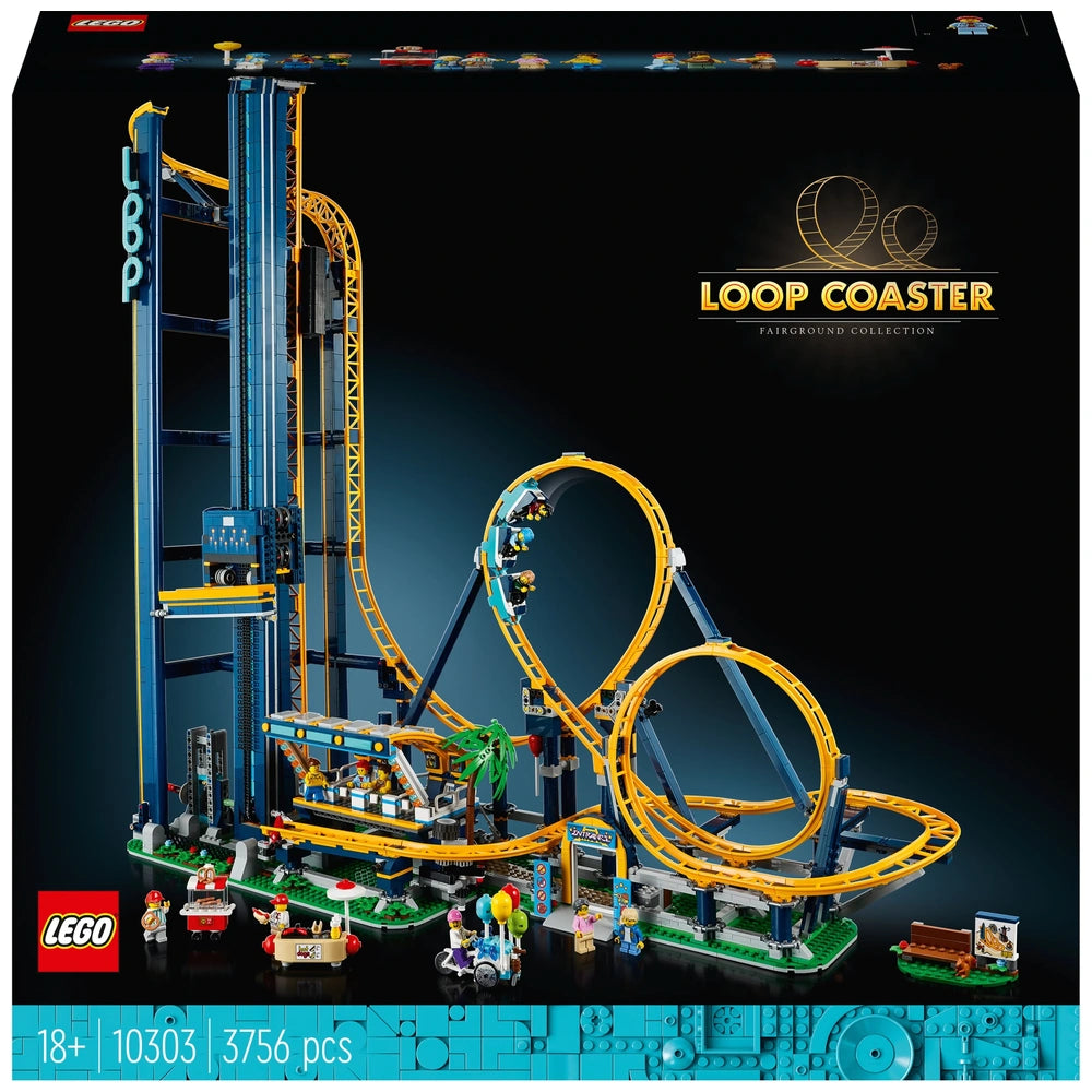 LEGO Icons 10303 Loop Roller-Coaster Set for Adults Powered UP