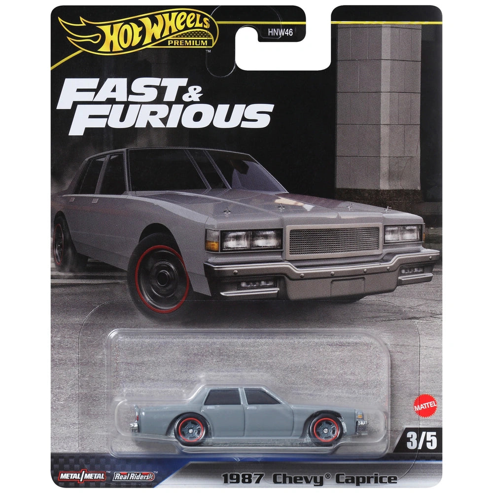 Hot Wheels Premium Fast & Furious Diecast Cars 1987 Chevy Caprice 1:64 Scale