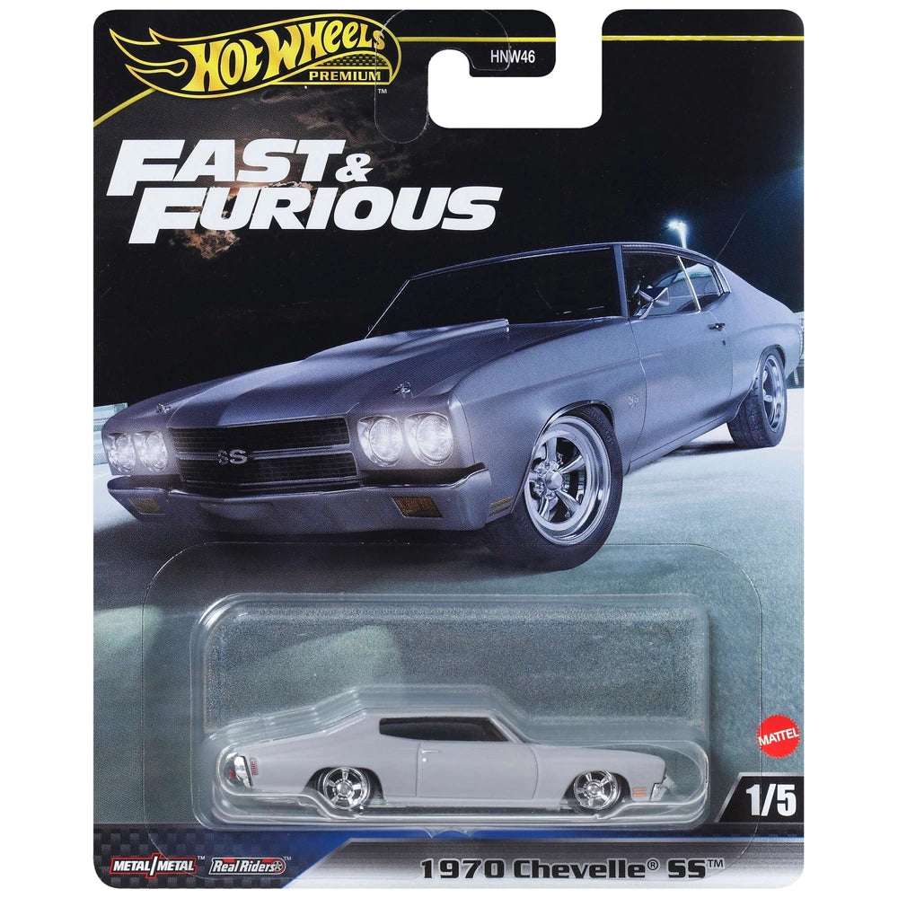 Hot Wheels Premium Fast & Furious Diecast Cars 1970 Chevelle SS 1:64 Scale