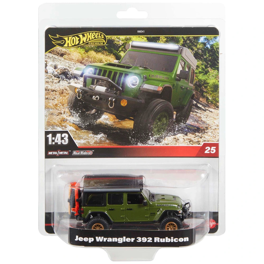 Hot Wheels Premium Diecast Cars Jeep Wrangler 392 Rubicon 1:43 Scale