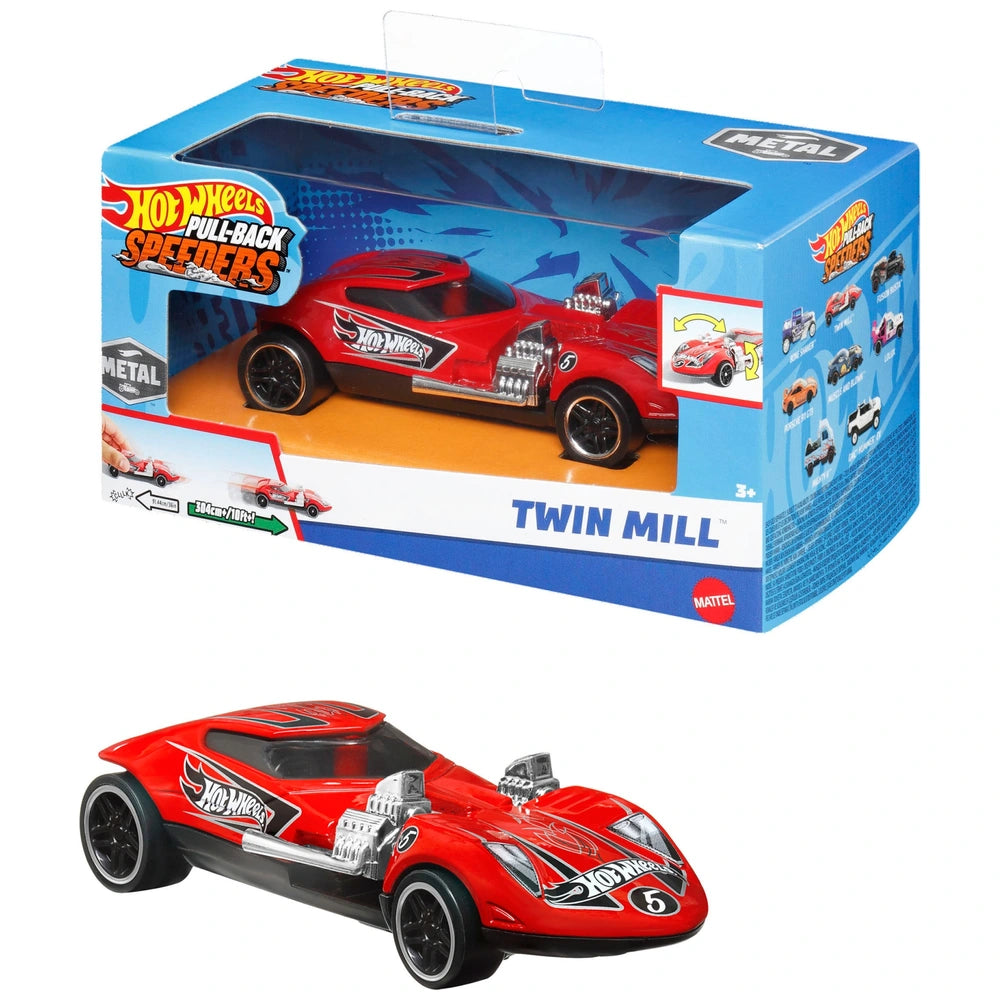 Hot Wheels Pull-Back Speeders Diecast Cars Assortment