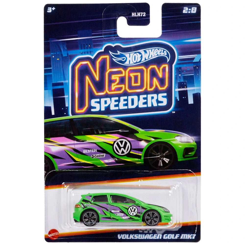 Hot Wheels Diecast Cars Neon Speeders UV Assortment