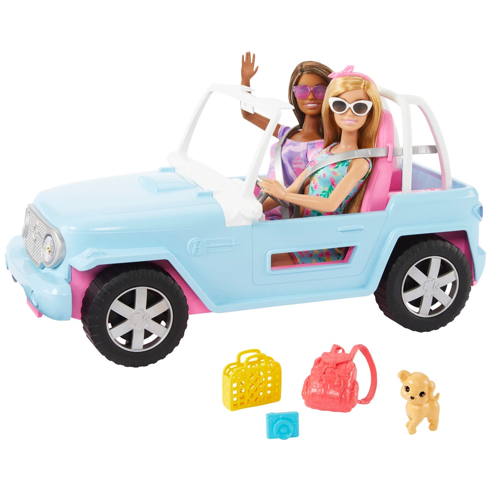 Barbie Jeep with Dolls and Accessories