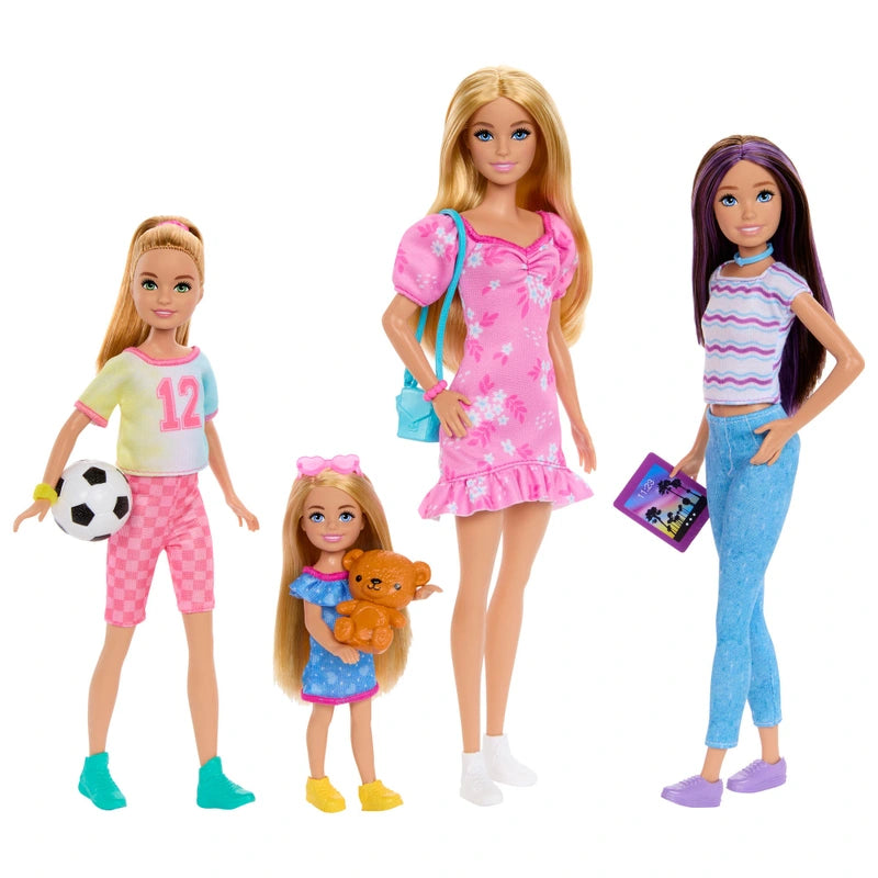 Barbie Sisters Dolls with Accessories 4 Pack