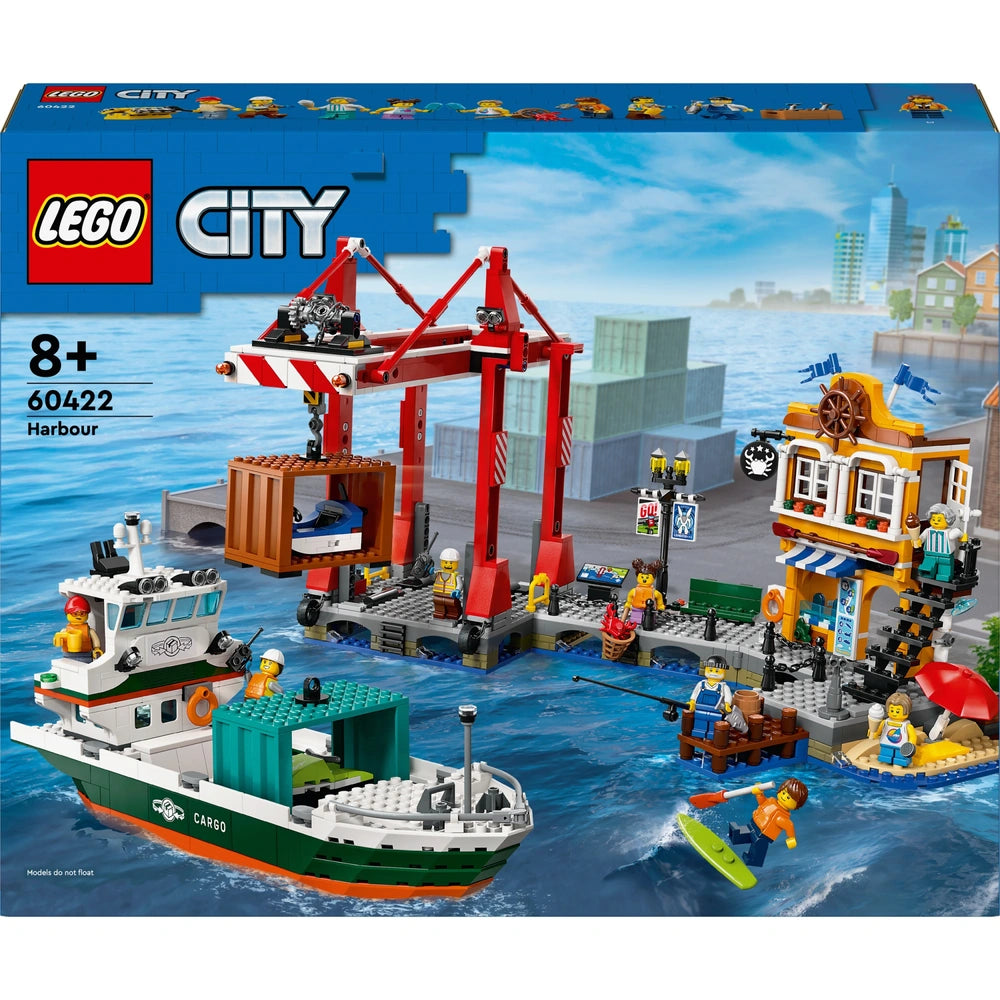 LEGO City 60422 Seaside Harbor with Cargo Ship Set