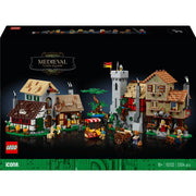 LEGO Icons 10332 Medieval Town Square Market Village Buildings Set for Adults