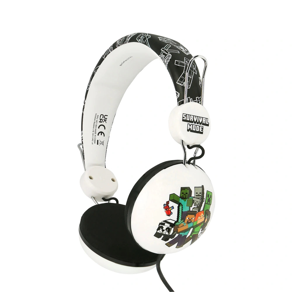 Minecraft 3D On-Ear Wired Headphones Survival Mode
