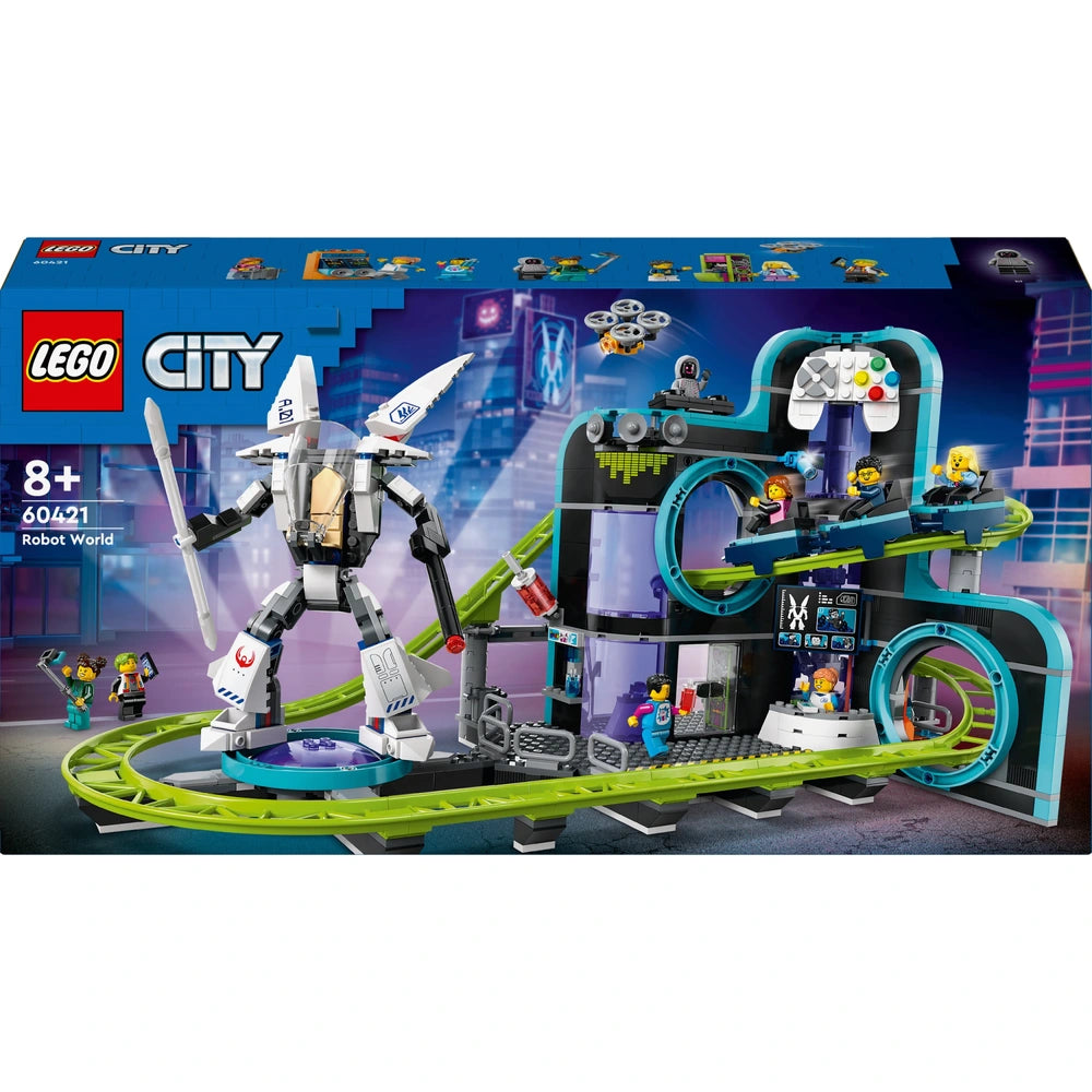 LEGO City 60421 Robot World Roller-Coaster Park Set