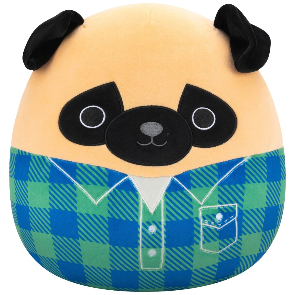 Original Squishmallows Plush Prince the Brown Pug 30cm