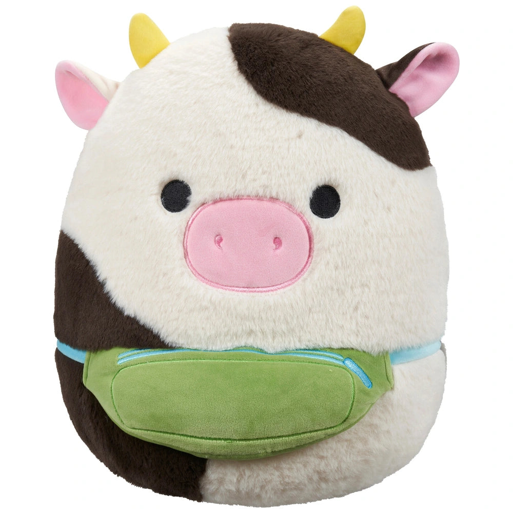 Original Squishmallows Fuzz-A-Mallows Connor the Black and White Cow 30cm