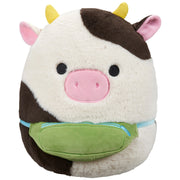 Original Squishmallows Fuzz-A-Mallows Connor the Black and White Cow 30cm