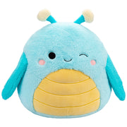 Original Squishmallows Fuzz-A-Mallows Plush Giles the Blue Grasshopper 40cm