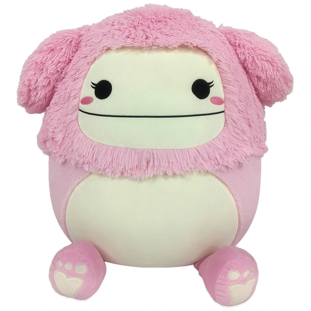Original Squishmallows Fuzz-A-Mallows Plush Brina the Pink Bigfoot 50cm