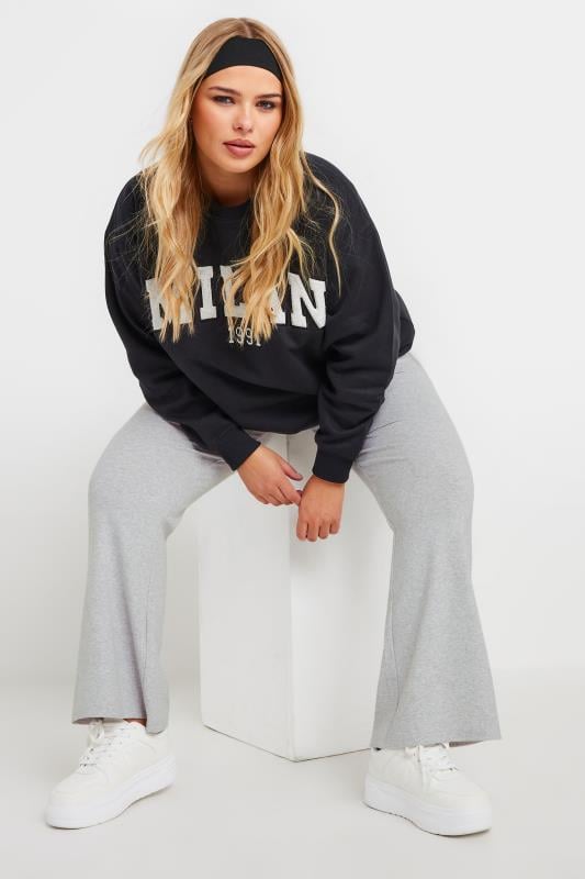 YOURS Curve Grey Flared Yoga Pants