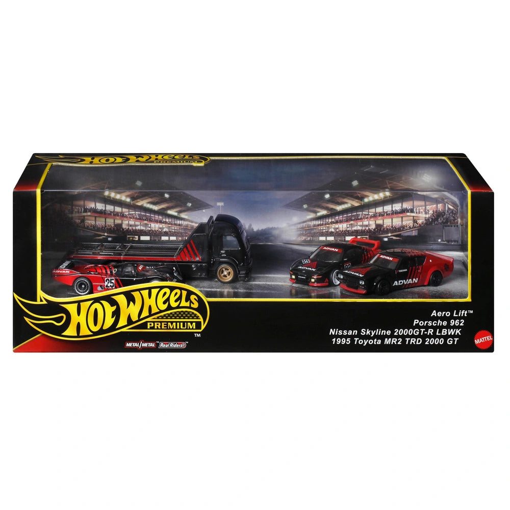 Hot Wheels Premium Collector Set Advan Racing Team Display 4 Pack