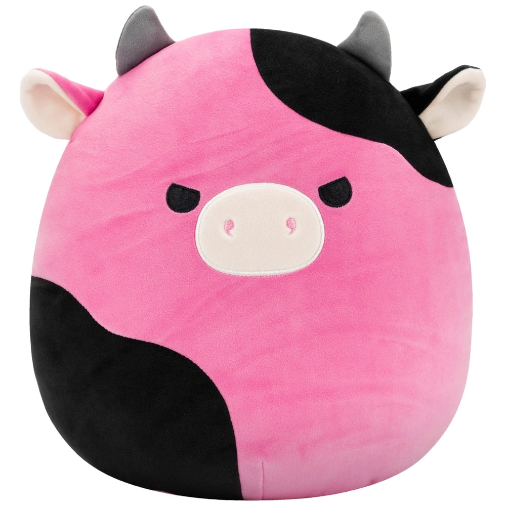 Original Squishmallows Plush Pollyanna the Black and Pink Cow 30cm