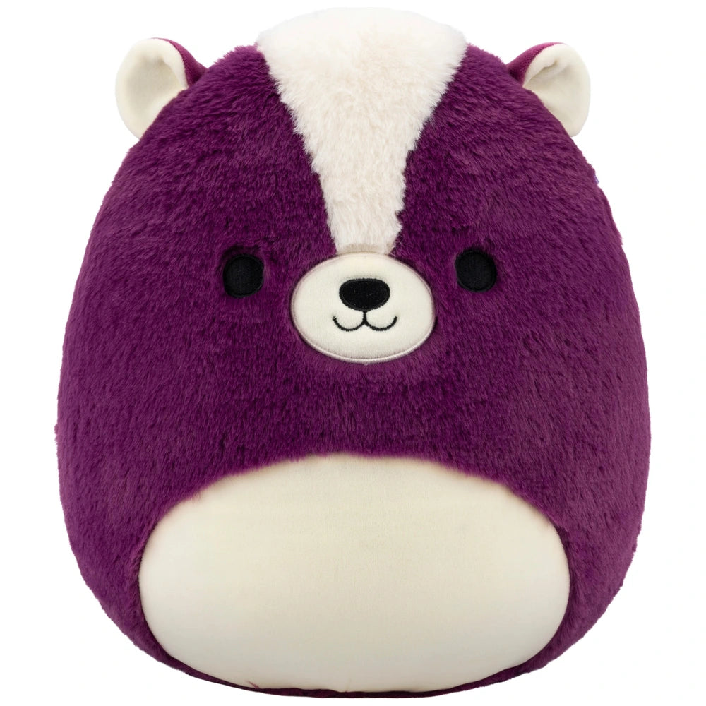 Original Squishmallows Fuzz-A-Mallows Plush Sloan the Purple Skunk 30cm