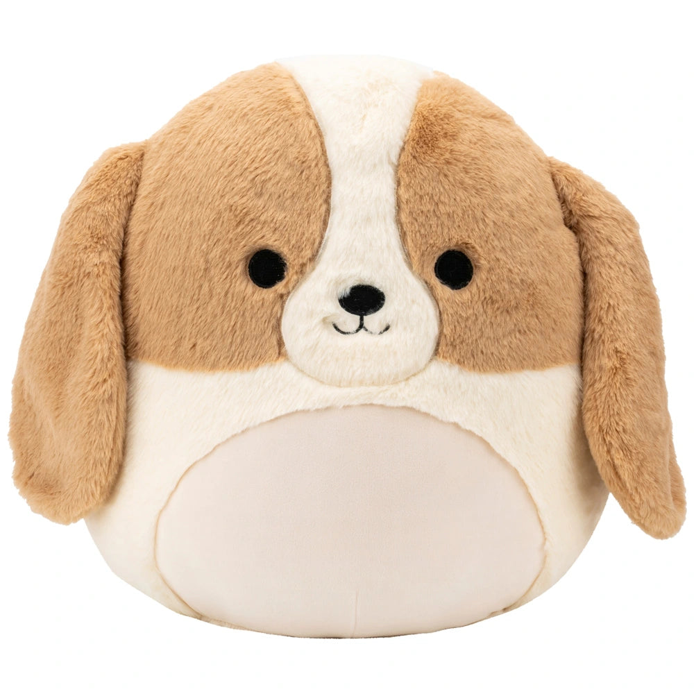 Original Squishmallows Fuzz-A-Mallows Plush Adela the Brown/White Basset Hound 40cm