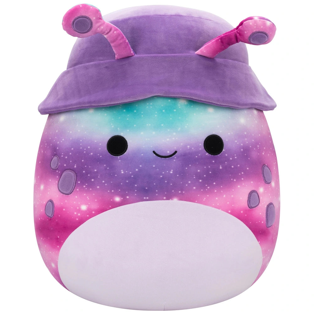 Original Squishmallows Plush Daxxon the Purple Alien with Bucket Hat 50cm