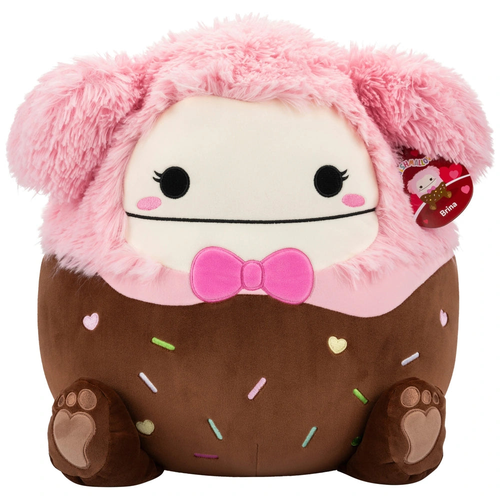 Original Squishmallows Plush Brina the Chocolate Dipped Pink Bigfoot 40cm