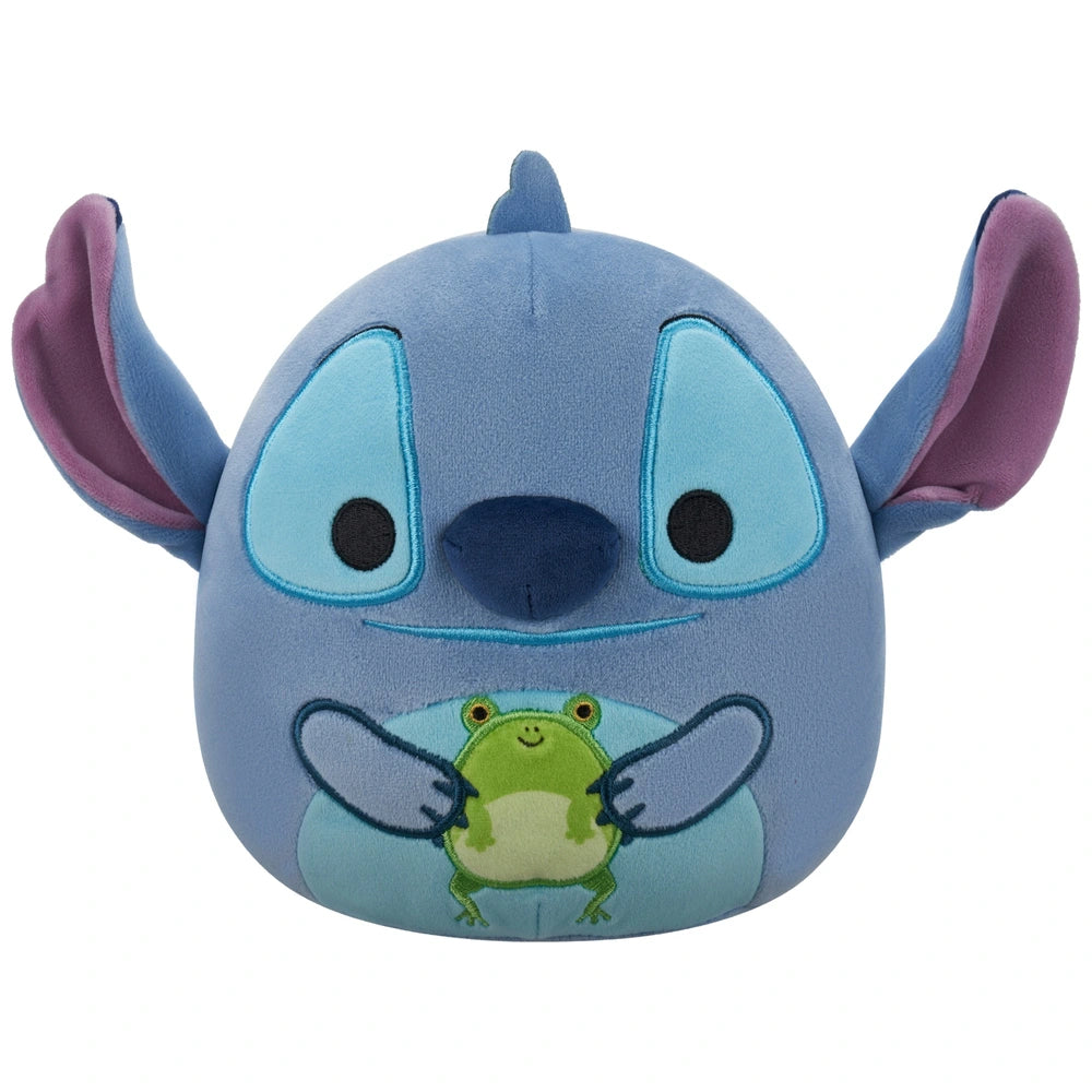 Original Squishmallows Disney Lilo & Stitch Plush Stitch Holding Frog 25cm